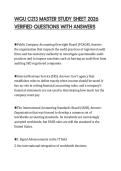 WGU C213 MASTER STUDY SHEET 2026 VERIFIED QUESTIONS WITH ANSWERS