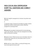 WGU C213 PA 2026 CERTIFICATION SCRIPT FULL QUESTIONS AND CORRECT ANSWERS