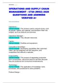 OPERATIONS AND SUPPLY CHAIN MANAGEMENT- C720 &lpar;WGU&rpar; 2026 QUESTIONS AND ANSWERS VERIFIED A&plus;