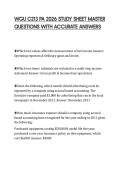 WGU C213 PA 2026 STUDY SHEET MASTER QUESTIONS WITH ACCURATE ANSWERS