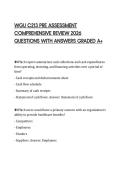 WGU C213 PRE ASSESSMENT COMPREHENSIVE REVIEW 2026 QUESTIONS WITH ANSWERS GRADED A&plus;