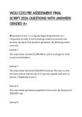 WGU C213 PRE ASSESSMENT FINAL SCRIPT 2026 QUESTIONS WITH ANSWERS GRADED A&plus;