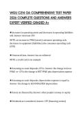 WGU C214 OA COMPREHENSIVE TEST PAPER 2026 COMPLETE QUESTIONS AND ANSWERS EXPERT VERIFIED GRADED A&plus;