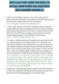 WGU C268 STUDY GUIDE FOR EXCEL PA ACTUAL EXAM PAPER 2026 QUESTIONS WITH ANSWERS GRADED A&plus;