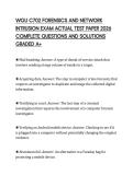 WGU C702 FORENSICS AND NETWORK INTRUSION EXAM ACTUAL TEST PAPER 2026 COMPLETE QUESTIONS AND SOLUTIONS GRADED A&plus;