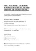 WGU C702 FORENSICS AND NETWORK INTRUSION EXAM SCRIPT 2026 TEST PAPER QUESTIONS AND SOLUTIONS GRADED A&plus;