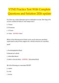 VTNE Practice Test with Complete Questions and Solutions 2026 Update