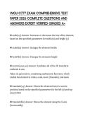 WGU C777 EXAM COMPREHENSIVE TEST PAPER 2026 COMPLETE QUESTIONS AND ANSWERS EXPERT VERIFIED GRADED A&plus;