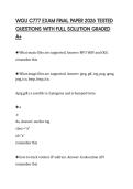 WGU C777 EXAM FINAL PAPER 2026 TESTED QUESTIONS WITH FULL SOLUTION GRADED A&plus;