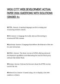 WGU C777 WEB DEVELOPMENT ACTUAL PAPER 2026 QUESTIONS WITH SOLUTIONS GRADED A&plus;
