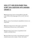 WGU C777 WEB DEVELOPMENT FINAL SCRIPT 2026 QUESTIONS WITH ANSWERS GRADED A&plus;