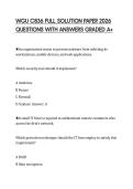 WGU C836 FULL SOLUTION PAPER 2026 QUESTIONS WITH ANSWERS GRADED A&plus;