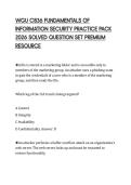 WGU C836 FUNDAMENTALS OF INFORMATION SECURITY PRACTICE PACK 2026 SOLVED QUESTION SET PREMIUM RESOURCE
