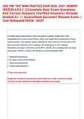 LEIK FNP TEST BANK PRACTICE EXAM 2026 -2027 NEWEST  VERSION A&comma;B & C &vert;&vert;Complete Real Exam Questions  And Correct Answers &lpar;Verified Answers&rpar; Already  Graded A&plus; &vert;&vert; Guaranteed Success&excl;&excl; Newest Exam &vert;  Just Released&excl;&excl;2026 -2027  