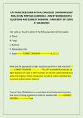 UTA NURS 5338 EXAM ACTUAL EXAM 2026 &vert; MICROBIOLOGY FINAL EXAM PORTAGE LEARNING &vert; URGENT EMERGENCIES &vert; QUESTIONS AND CORRECT ANSWERS &vert; UNIVERSITY OF TEXAS AT ARLINGTON