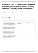 NUR 504 3P APEA EXAM fully solved & updated 2025-2026&lpar;latest version verified for accuracy&rpar; &lpar;Questions &plus; Answers&rpar; Solved 100&percnt; Correct&excl;&excl;