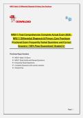 NR511 Final Comprehensive Complete Actual Exam 2026 -NR511 Differential Diagnosis & Primary Care Practicum Proctored Exam Frequently Tested Questions and Correct Answers &vert; 100&percnt; Pass Guaranteed &vert; Graded A&plus;