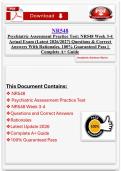 Psychiatric Assessment Practice Test&colon; NR548 Week 3-4 Actual Exam &lpar;Latest 2026&sol;2027&rpar; Questions & Correct Answers With Rationales&comma; 100&percnt; Guaranteed Pass &vert;&vert; Complete A&plus; Guide