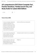 ATI comprehensive EXIT EXAM Complete Test &comma; Practice Questions&comma; Verified Answer Key&comma; and Study Guide for &lpar;Latest 2026 Edition&rpar;