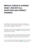 MEDICAL-SURGICAL NURSING  EXAM 1 2026 WITH ALL  QUESTIONS AND CORRECT  ANSWERS 