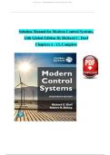 Solution Manual &ndash; Modern Control Systems &lpar;Global Edition&comma; 14th Edition&rpar; &vert; Dorf & Bishop &vert; Latest Updated 2026 &vert; Complete Verified Solutions
