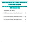 RN ATI Nutrition Proctored Exam with Questions and Verified Rationalized Answ2025 &sol; 2026&rpar;&comma; 100&percnt; Guarantee Pass