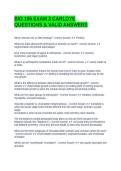 BIO 106 EXAM 3 CARLOYE QUESTIONS & VALID ANSWERS