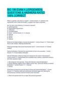 BIO 106 EXAM 4 &lpar;JORGENSEN&rpar; QUESTIONS & ANSWERS RATED 100&percnt; CORRECT