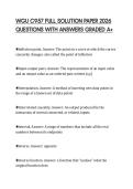 WGU C957 FULL SOLUTION PAPER 2026 QUESTIONS WITH ANSWERS GRADED A&plus;