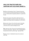 WGU C957 PRACTICE PAPER 2026 QUESTIONS WITH SOLUTIONS GRADED A&plus;