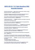 HDFS 439 Ch 1 & 2 Quiz Questions With Accurate Answers