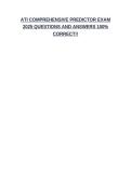 ATI COMPREHENSIVE PREDICTOR EXAM 2025 QUESTIONS AND ANSWERS 100&percnt; CORRECT&excl;&excl;