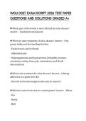 WGU D027 EXAM SCRIPT 2026 TEST PAPER QUESTIONS AND SOLUTIONS GRADED A&plus;
