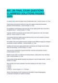 BIO 106 FINAL EXAM QUESTIONS CLARRIFIED SOLUTIONS PASSED 100&percnt;