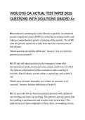 WGU D115 OA ACTUAL TEST PAPER 2026 QUESTIONS WITH SOLUTIONS GRADED A&plus;