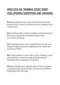WGU D115 OA TRAINING STUDY SHEET 2026 UPDATED QUESTIONS AND ANSWERS