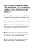 WGU D119 NURS 6840 PEDIATRIC PRIMARY CARE FINAL EXAM ACTUAL TEST PAPER 2026 COMPLETE QUESTIONS AND SOLUTIONS GRADED A&plus;