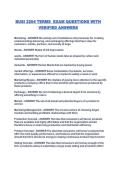 BUSI 2204 TERMS  EXAM QUESTIONS WITH VERIFIED ANSWERS