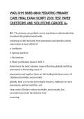 WGU D119 NURS 6840 PEDIATRIC PRIMARY CARE FINAL EXAM SCRIPT 2026 TEST PAPER QUESTIONS AND SOLUTIONS GRADED A&plus;