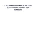 ATI COMPREHENSIVE PREDICTOR EXAM QUESTIONS AND ANSWERS 100&percnt; CORRECT&excl;&excl;