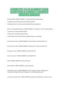 CHEMISTRY 121 PLACEMENT EXAM QUESTIONS & CORRECT ANSWERS UPDATED 2026&sol;2027
