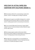 WGU D169 OA ACTUAL PAPER 2026 QUESTIONS WITH SOLUTIONS GRADED A&plus;