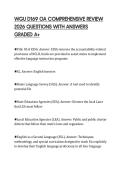 WGU D169 OA COMPREHENSIVE REVIEW 2026 QUESTIONS WITH ANSWERS GRADED A&plus;