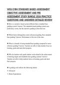 WGU D184 STANDARD BASED ASSESSMENT OBJECTIVE ASSESSMENT AND PRE ASSESSMENT STUDY BUNDLE 2026 PRACTICE QUESTIONS AND ANSWERS DETAILED REVIEW