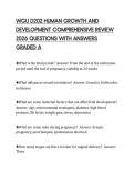 WGU D202 HUMAN GROWTH AND DEVELOPMENT COMPREHENSIVE REVIEW 2026 QUESTIONS WITH ANSWERS GRADED A