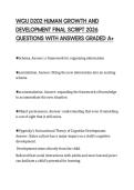 GU D202 HUMAN GROWTH AND DEVELOPMENT FINAL SCRIPT 2026 QUESTIONS WITH ANSWERS GRADED A&plus;