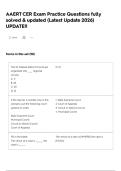 AAERT CER Exam Practice Questions fully solved & updated &lpar;Latest Update 2026&rpar; UPDATE&excl;&excl;