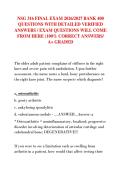 NSG 316 FINAL EXAM 2026&sol;2027 BANK 400  QUESTIONS WITH DETAILED VERIFIED  ANSWERS &sol; EXAM QUESTIONS WILL COME  FROM HERE &lpar;100&percnt; CORRECT ANSWERS&sol;  A&plus; GRADED