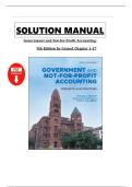 SOLUTION MANUAL For Government and Not-for-Profit Accounting&colon; Concepts and Practices 9th Edition by Granof&comma; Verified Chapters 1 - 17&comma; Complete Newest Version &lpar;UPDATED&rpar;