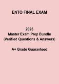 ENTO Final Exam Study Guide &vert; Entomology Test Prep 2026